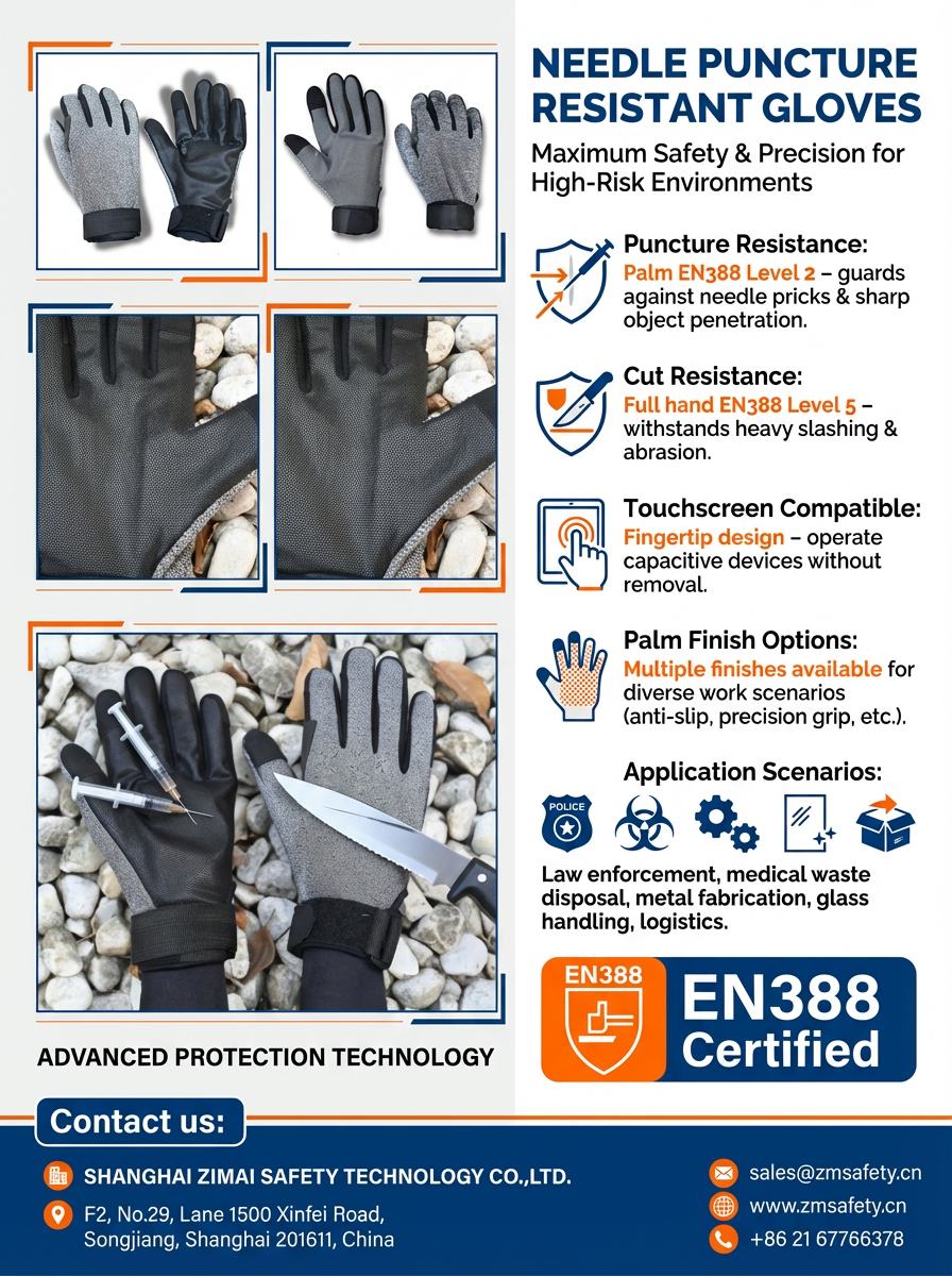Needle Puncture & Cut Resistant Gloves