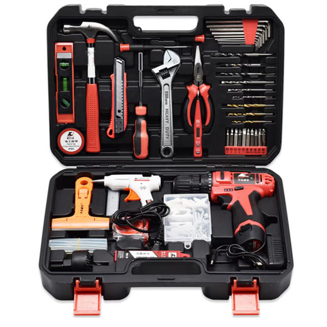 Home & DIY Tool Kit with 12V Drill/Driver, 122-Piece