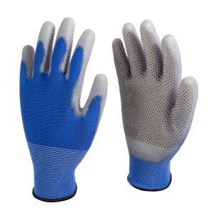 PU Coated Glove with PVC dots