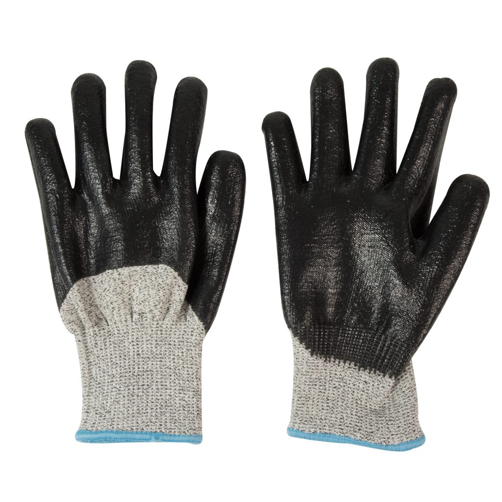 Smooth Nitrile Half Coated Cut Resistant Glove