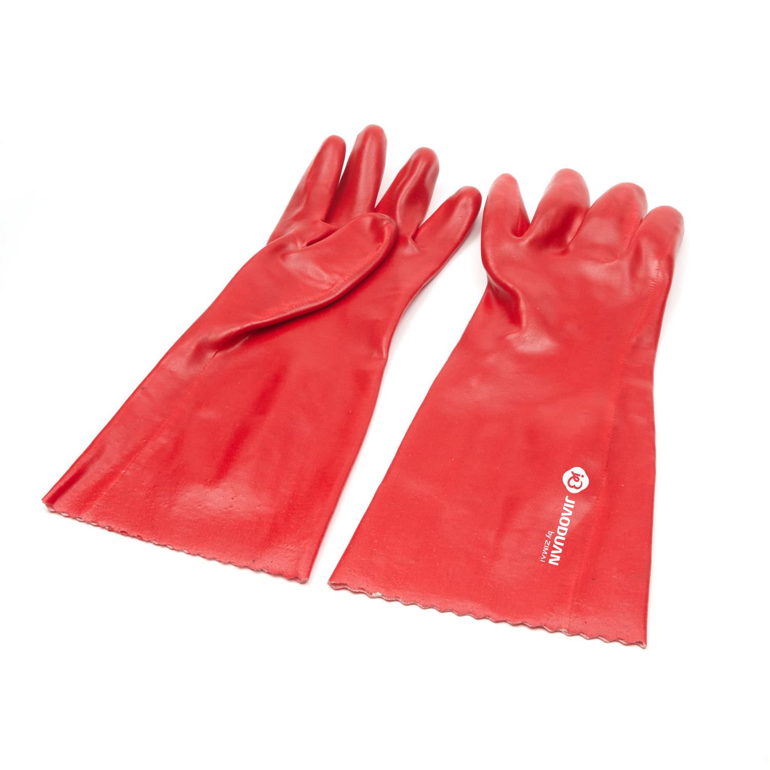 31135 Smooth Finish Red PVC Fully Coated Gauntlet Gloves