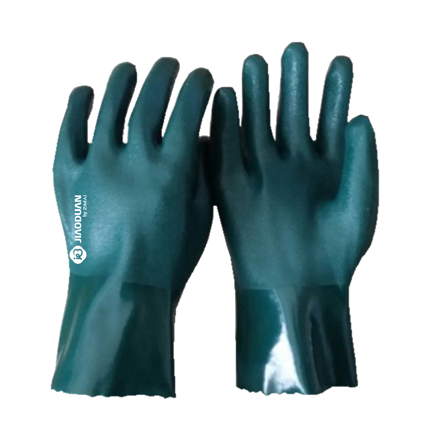 31527 Smooth Finish Green PVC Fully Coated Gauntlet Gloves
