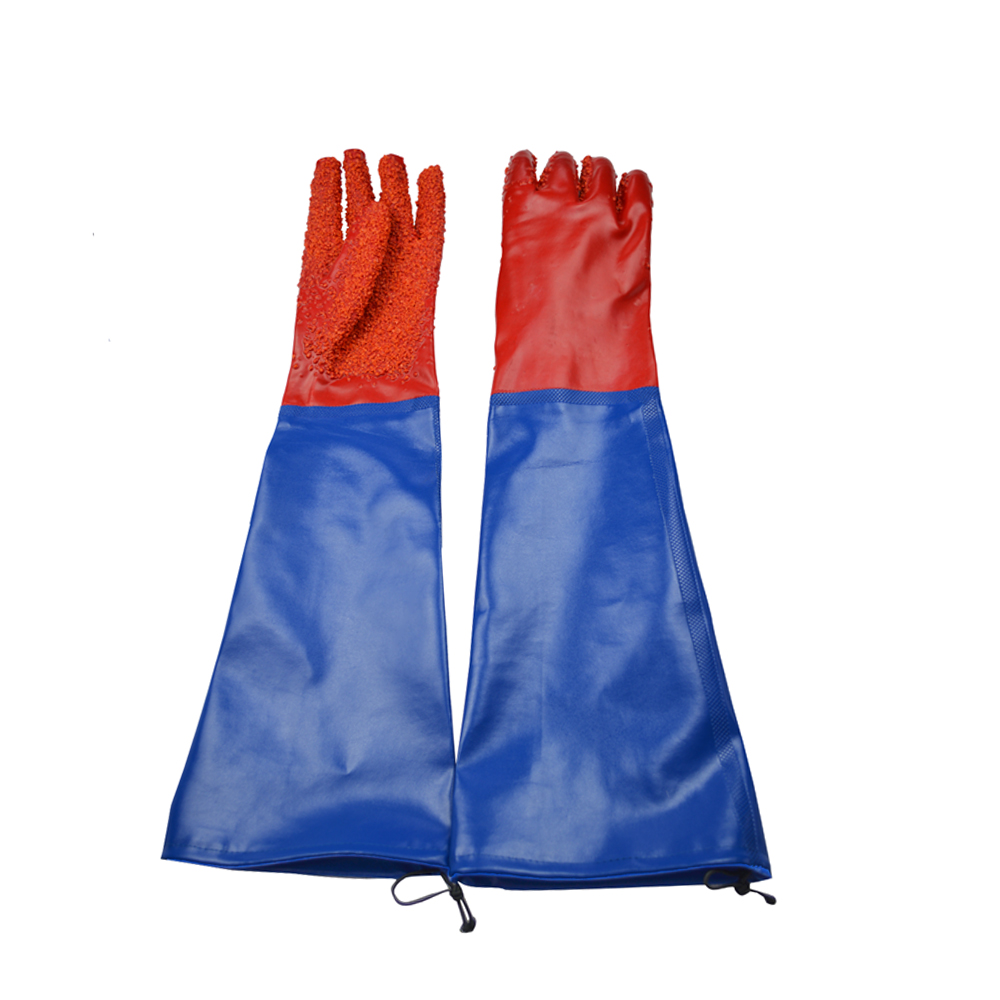 34110  Long Sleeve Chop Finish PVC Gloves