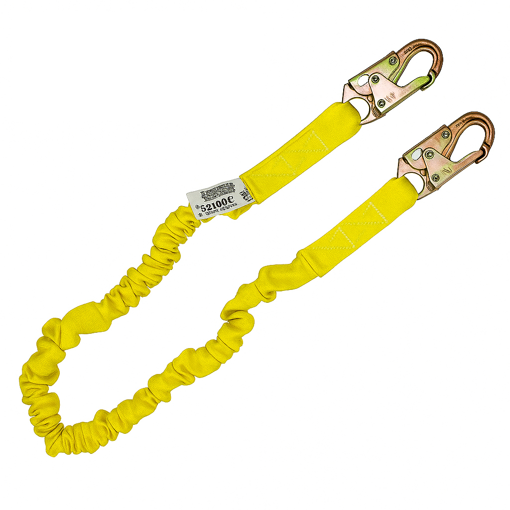 FP012 Shock Absorbing Lanyard With Self-Locking Snap Hooks